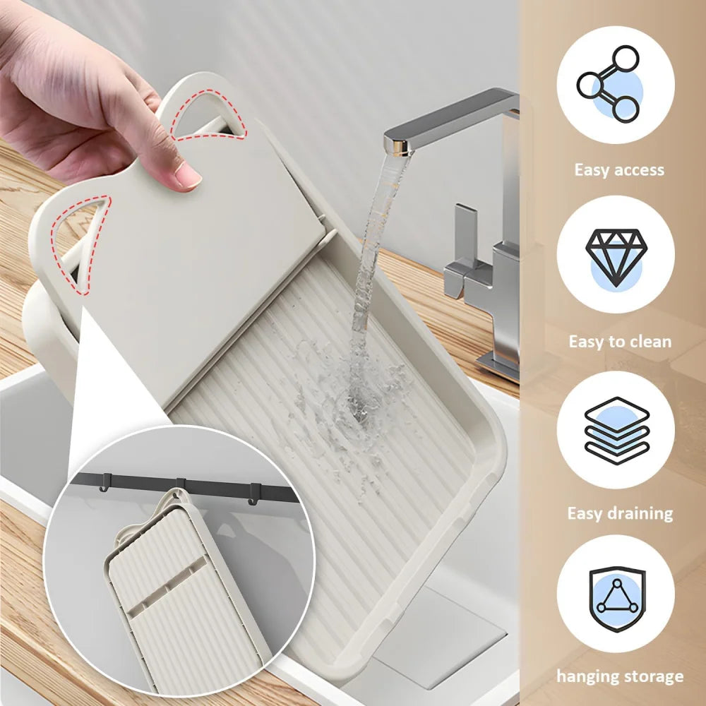 Silicone Spoon & Pot Lid Holder – Countertop Organizer