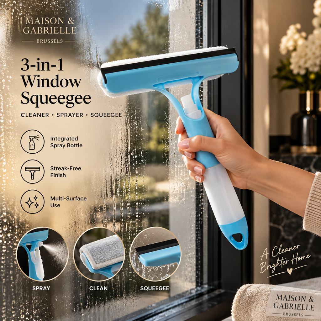3-in-1 Window Squeegee with Spray Bottle – Maison & Gabrielle