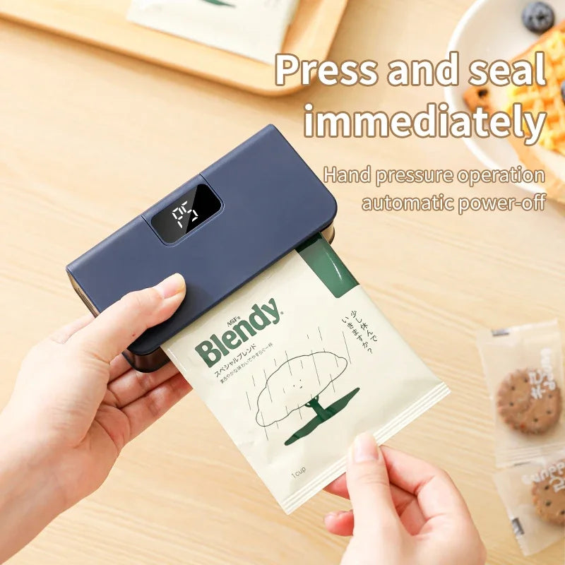 Magnetic Rechargeable Bag Sealer | LED Display & 6 Heat Levels
