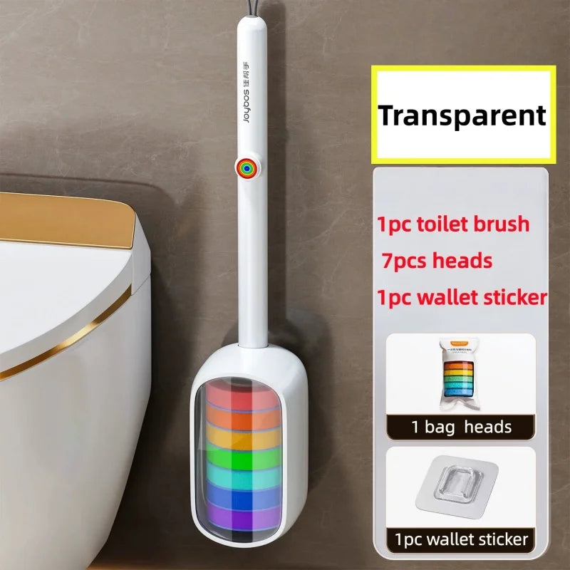 Wall-Mounted Toilet Brush with Disposable Heads