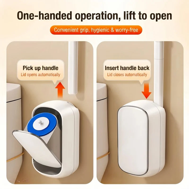 Wall-Mounted Toilet Brush with Disposable Heads