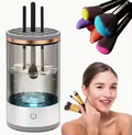 Automatic brush cleaner with makeup brushes